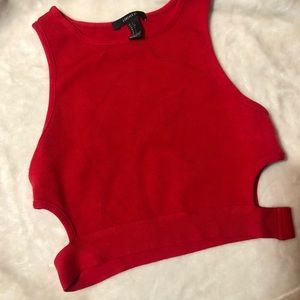 FOREVER 21 red top with side cutout